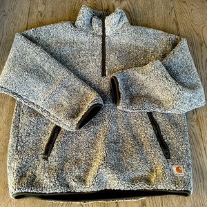 Carharrtt WIP Dorper pullover fleece, grey/green, men’s large, worn once